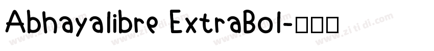 Abhayalibre ExtraBol字体转换